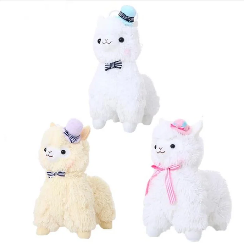 35-55 см Arpakasso Alpacasso Alpaca Topper Hat Bow Sheep мягкая плюшевая подушка кукла игрушка