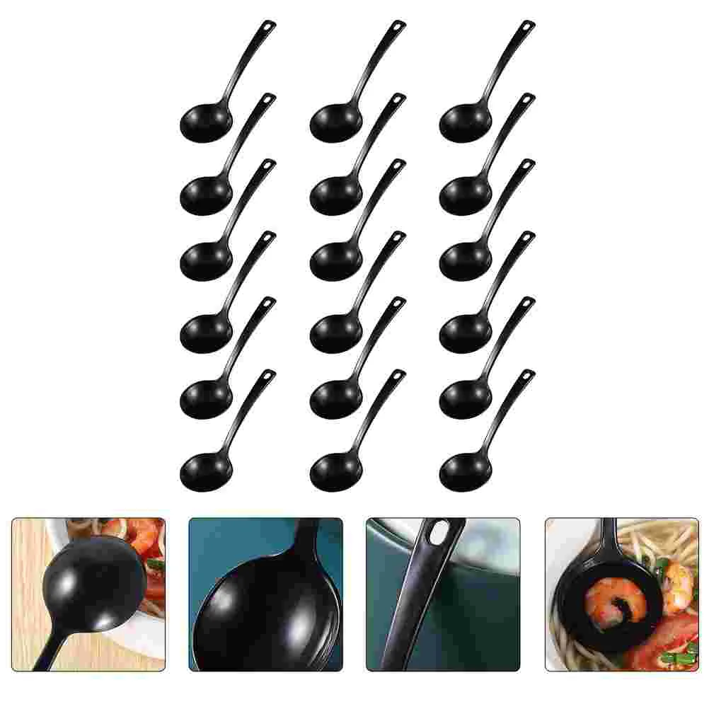 

18pcs Soup Spoons Flatware Kitchen Porridge Spoons Take-out Spoons Set Home Supplies
