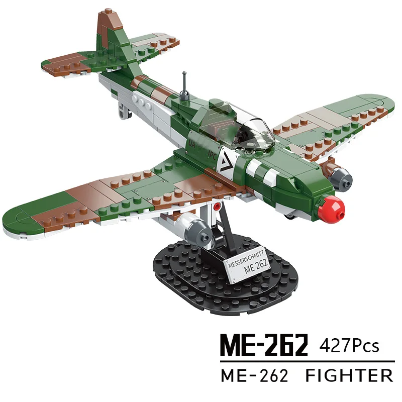 

Модель Военного Истребителя WW2 «Me-262», коллекционное украшение, аксессуары «сделай сам», строительные блоки, кирпичи, игрушки, подарки