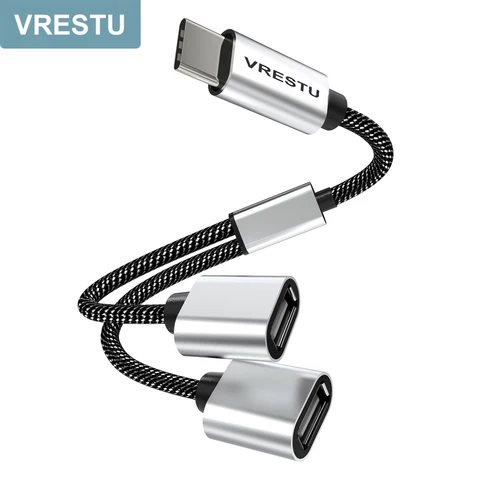 USB-хаб Vrestu Type-C 2 порта