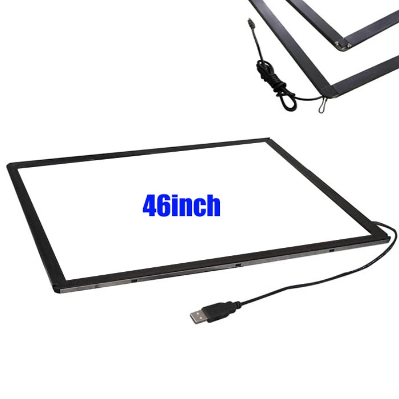 

46 inch touch screen USB driver-free infrared IR touch frame for Multi-touch function defines diverse of hand gestures
