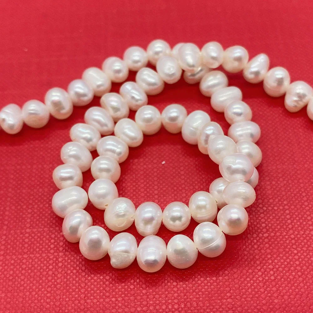 AAA Grade 100% Natural Freshwater Pearl Beads Potato Shape 2-4mm DIY Beads for Jewelry Making Bracelet Necklace Length/18cm