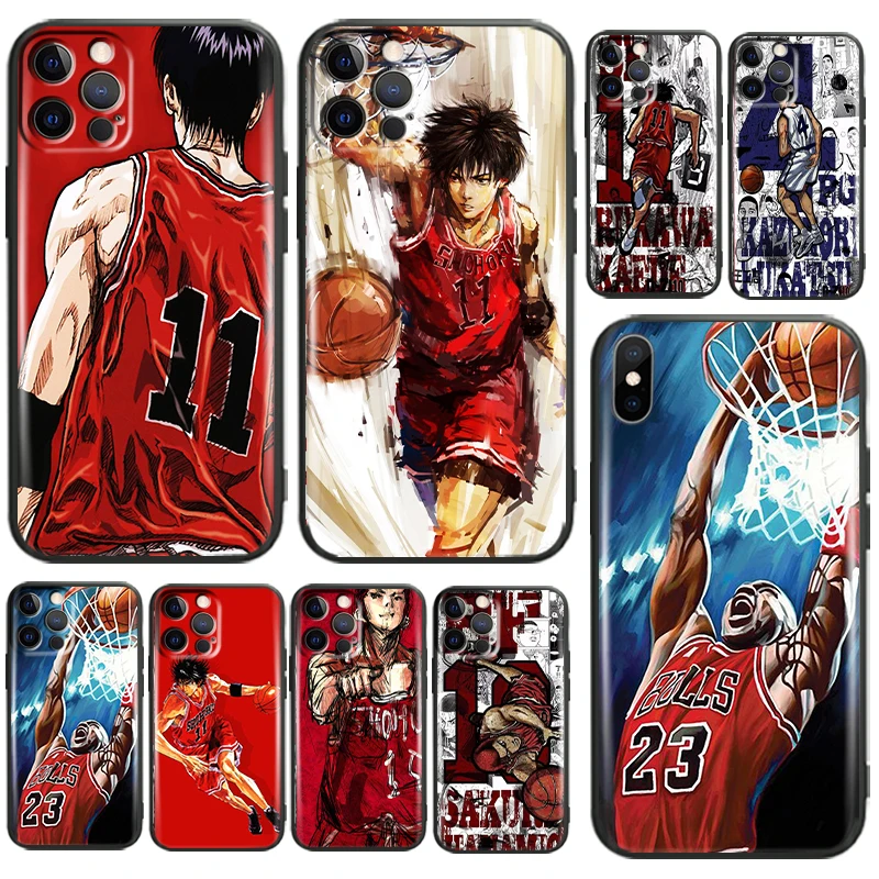 

Anime SLAM DUNK For Apple iPhone 11 12 13 Pro Max 12 13 Mini X XR XS Max SE 6 6S 7 8 Plus Phone Case Silicone Cover Funda Coque