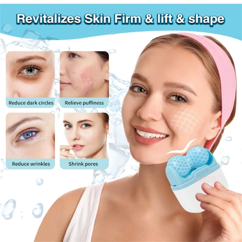 Ледяные ролики для лица шеи глаз 2 в 1 двухсторонний инструмент ухода за кожей