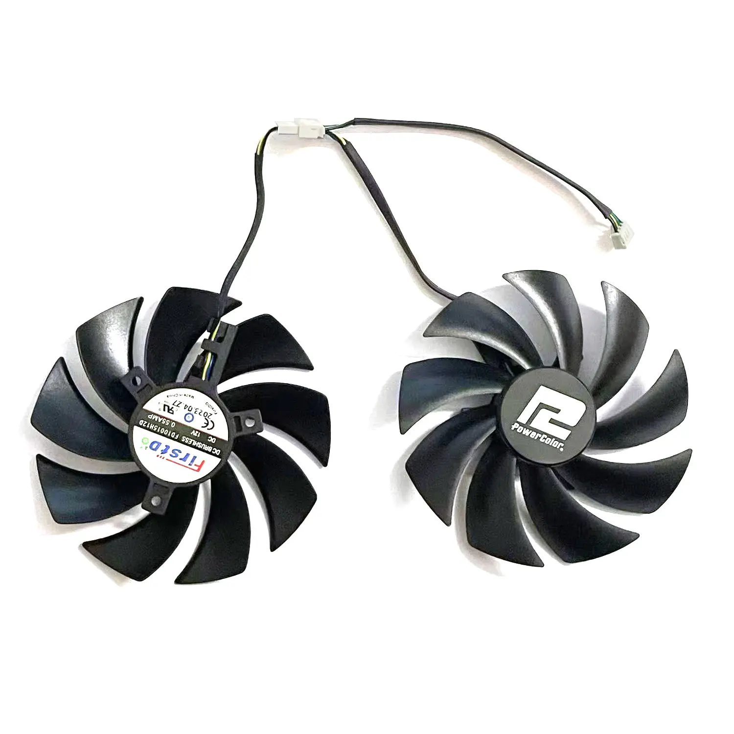 Совершенно новый вентилятор 95 мм 4PIN FD10015H12D DC 12 В 0 55 А RX6600XT GPU для замены видеокарты