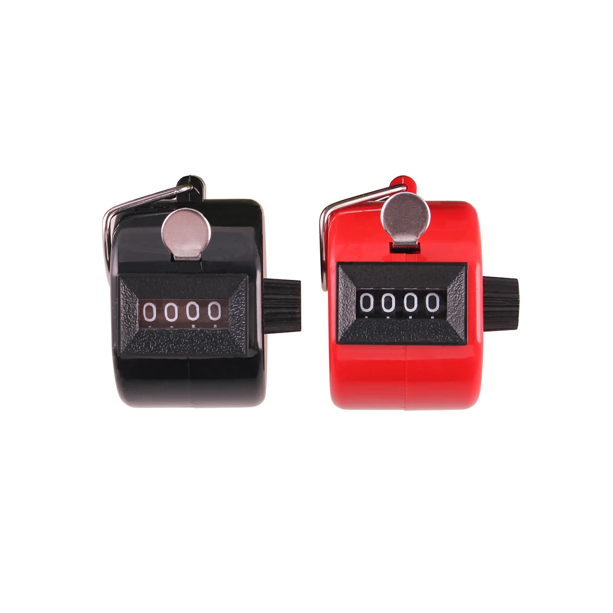 

20pcs Blue Red Orange And Black Each With 5 Useful Tally Counter Hand Clicker 4 Digit Mechanical Manual Palm People Counting