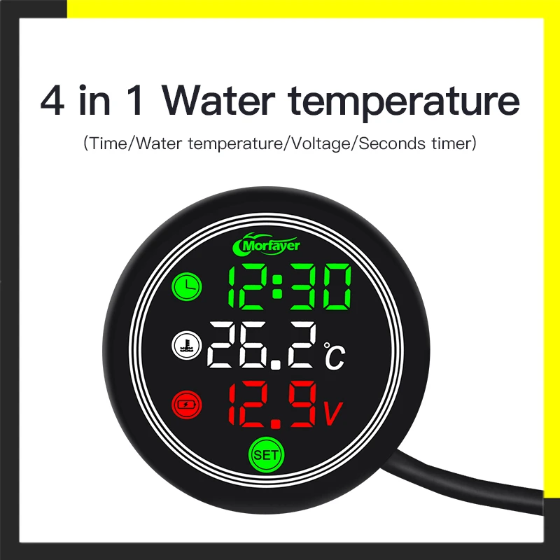 

koso motorcycle temperature clock Mini full screen thermometer Water thermometer Voltmeter 4 in 1 meter Touch screen
