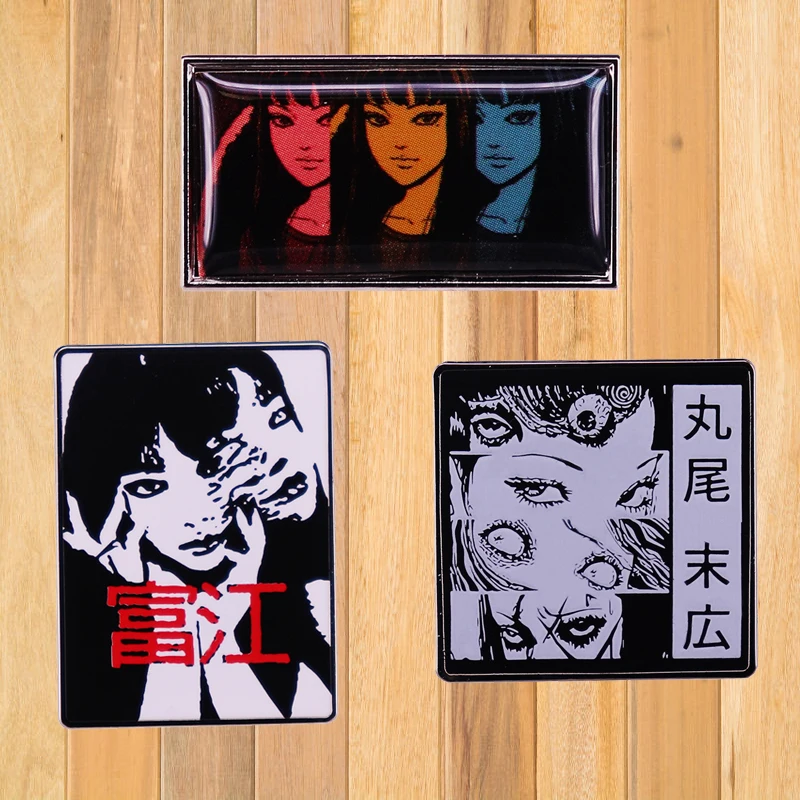 

A0386 Uzumaki Junji Ito Tomie Horror Enamel Pin Anime Pins Badges on Backpack Accessories Jewelry Halloween Manga Gift Brooch