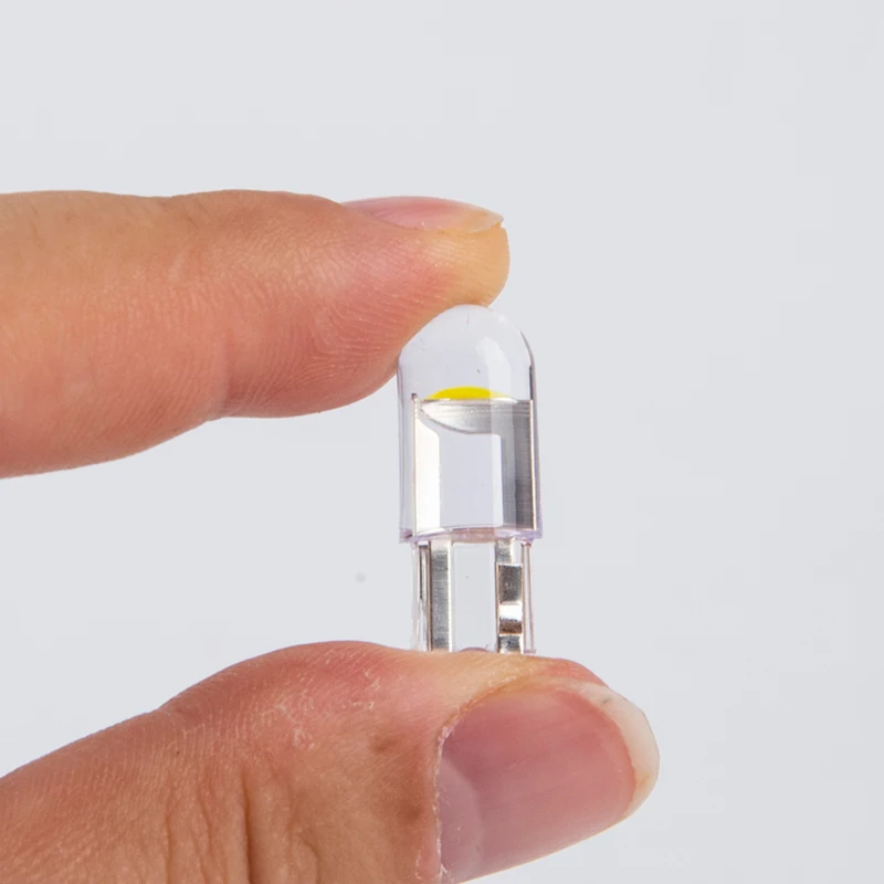 COB Glass W5W Led T10 Автомобильная фотолампа 6000K белая автомобильная лампа номерного