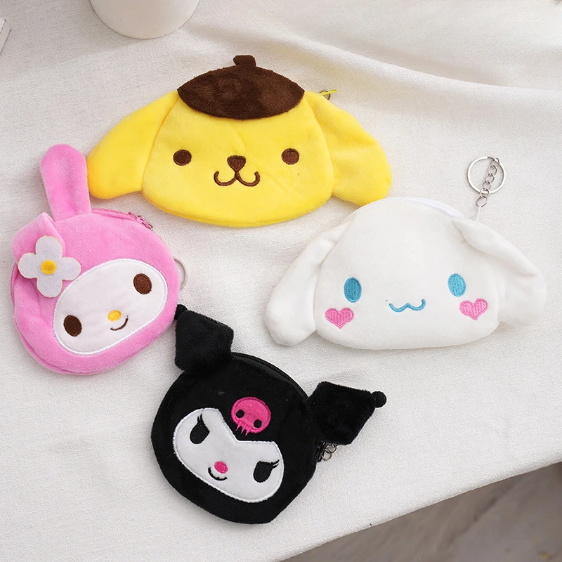 

Sanrio мультяшный милый плюшевый Кошелек нулевой кошелек Yugui Dog Kuromi нулевой кошелек детский Подарочный пакет праздничный подарок для девочек сюрприз