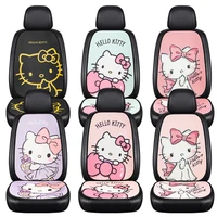 hellokitty car seat cushion kawaii cartoon season gm seat cushion three piece girls car seat protector breathable back cushion