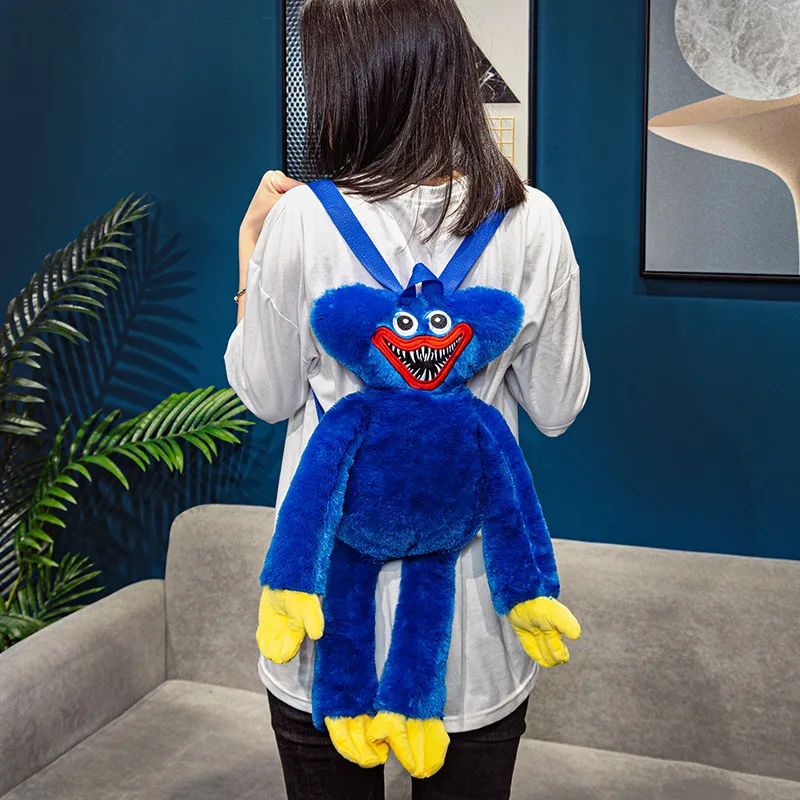 

60 см Huggy Wuggy Маковый рюкзак, ужасная игра, персонаж маковой игры, плюшевая игрушка, мягкий набивной Маковый рюкзак, детский подарок на день ро...