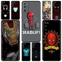 black case for samsung galaxy s21 ultra s22 plus s20 fe waterproof smartphone cover s10 s8 s9 note 20 9 funda iron man marvel