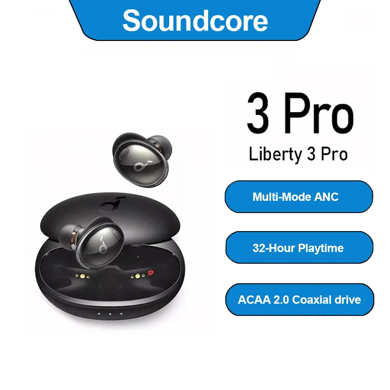 

Original Soundcore Liberty 3 Pro TWS Bluetooth Headphones True Wireless Earbuds ANC with ACAA 2.0 Hi-Res Audio for iPhone 14 Pro