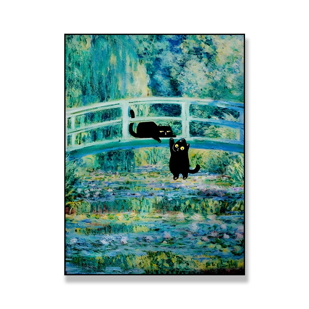 

Холст с принтом "Черный кот" Klimt Garden Cat