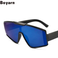 boyarn eyewear trend new one piece sunglasses personality colorful big frame hip hop glasses mens outdoor leisure sun shading s