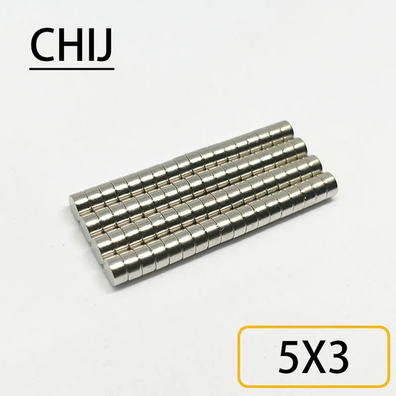 50/100/200 шт. маленький круглый 5 мм х 3 прочный сверхсильный магнит N35 постоянный NdFeB