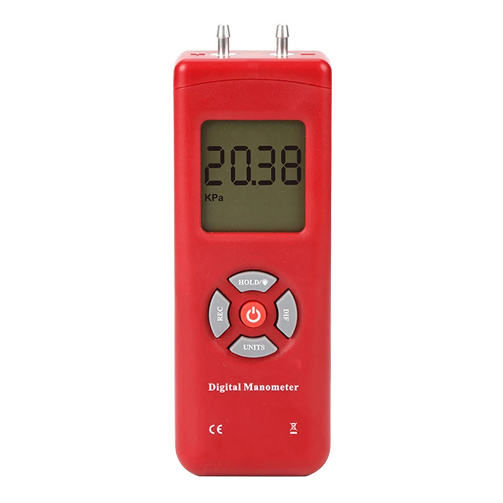 

TL-100 Battery Powered Pressure Gauge Easy Apply Digital Manometer LCD Screen Measuring Tool Electronic Handheld Testing U Tape