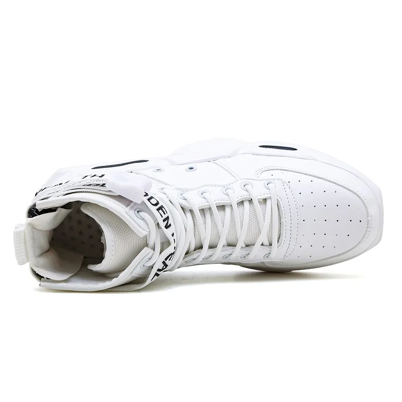 Mens Casual Sneakers High-tops Sneakers Trendy Boys Basketball Sports Tennis Shoes Outdoor Off-road Shoes Couple Sneakers