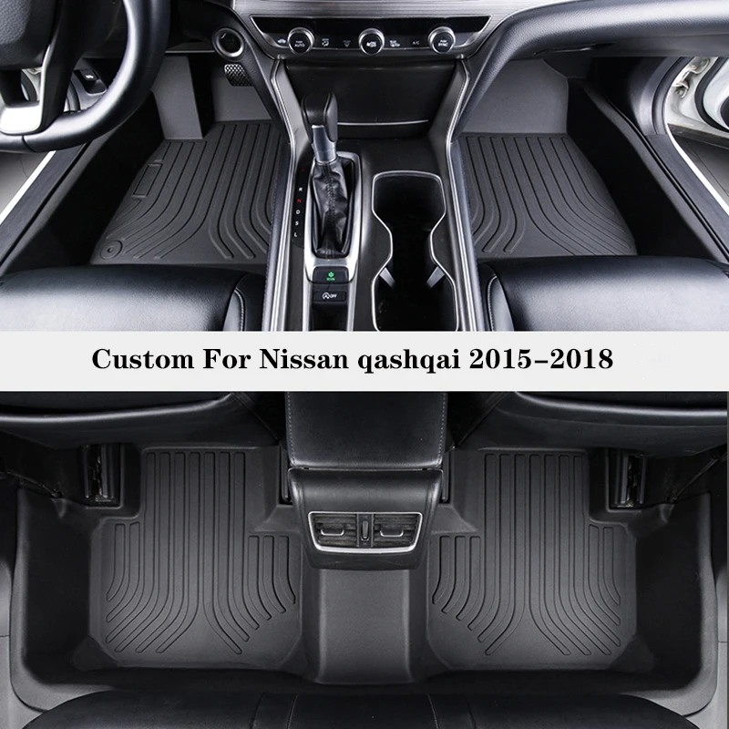 

Автомобильный напольный коврик для Nissan Qashqai J11 2015 2016 2017 2018, высококачественные коврики, водонепроницаемые резиновые накладки на ножки, автом...