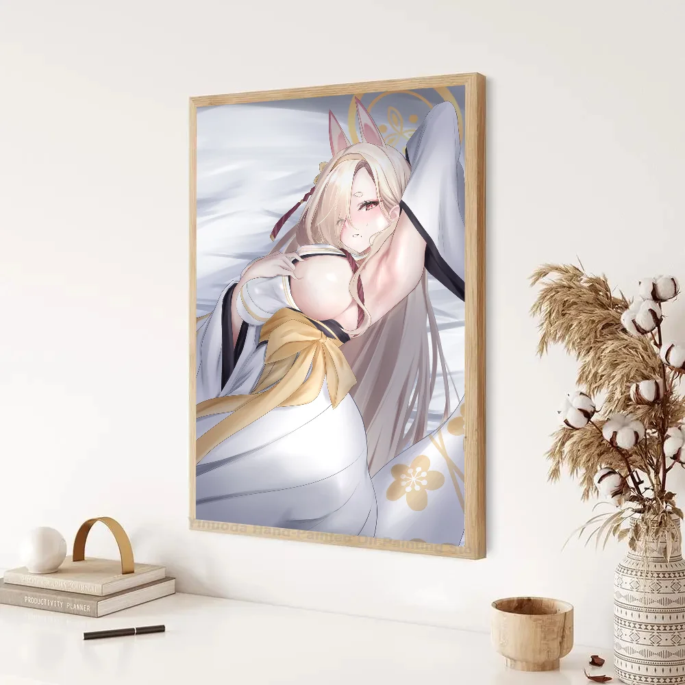 Художественный плакат KUWAKAMI KAHO синий архив самоклеящийся Настенный декор для