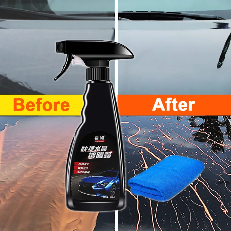 550ml Car Ceramic Coating Polishing Crystal Plating Spray Sealant Paint Care Nano Products Hydrophobic Quick Coat Liquid Wax |
