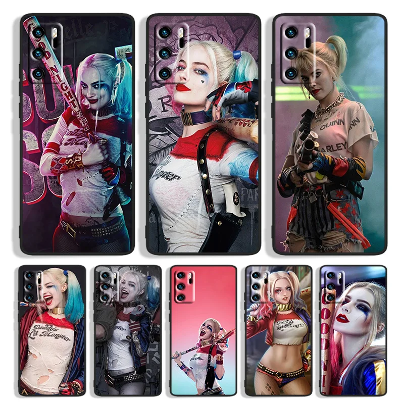 

Harley Quinn Suicide Squad For Huawei Mate 40 30 20X 10 Lite P Smart S Z Plus Pro 2021 2020 2019 2018 Black Phone Case Capa