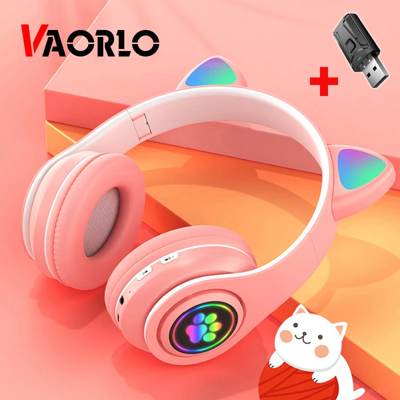 Новые беспроводные наушники B39 Bluetooth 5 0 милые кошачьи уши HIFI стерео складные для