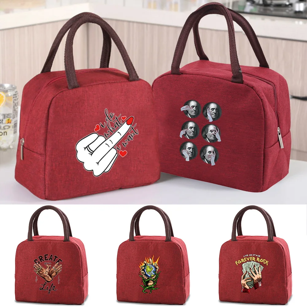 

Thermal Portable Lunch Bags Insulated Picnic Carry Canvas bag Bento Pouch Lunch Food Lunch Dinner Box Cold Storage Travel Bag