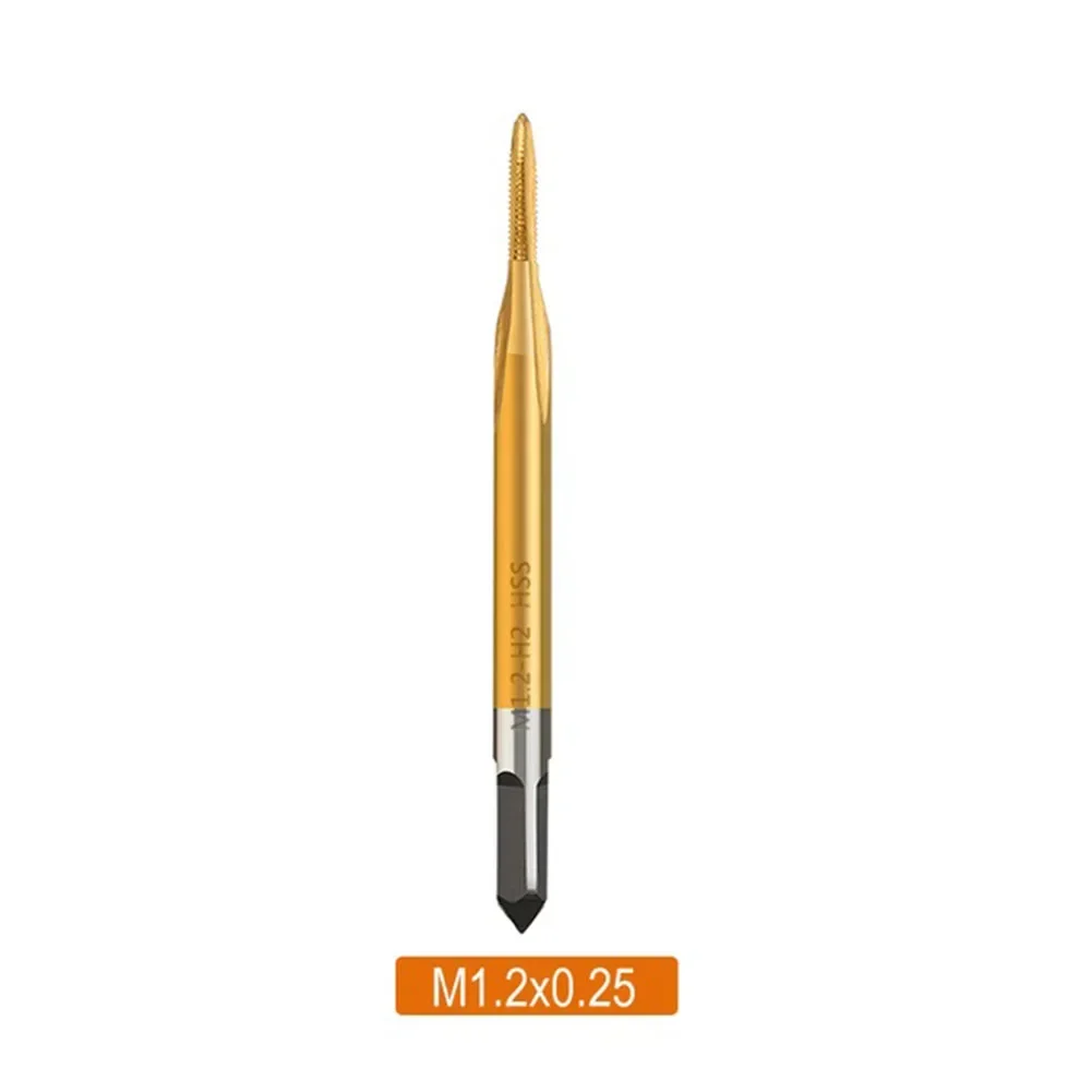 Резьбовой метчик HSS M1 M1.2 M1.4 M 1.6 M1.7 M1.8 Машинный с покрытием Металлический