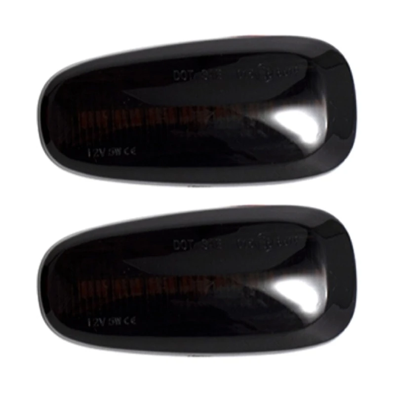 2 шт. дымчатый динамический плавный светодиодный боковой габаритный фонарь для