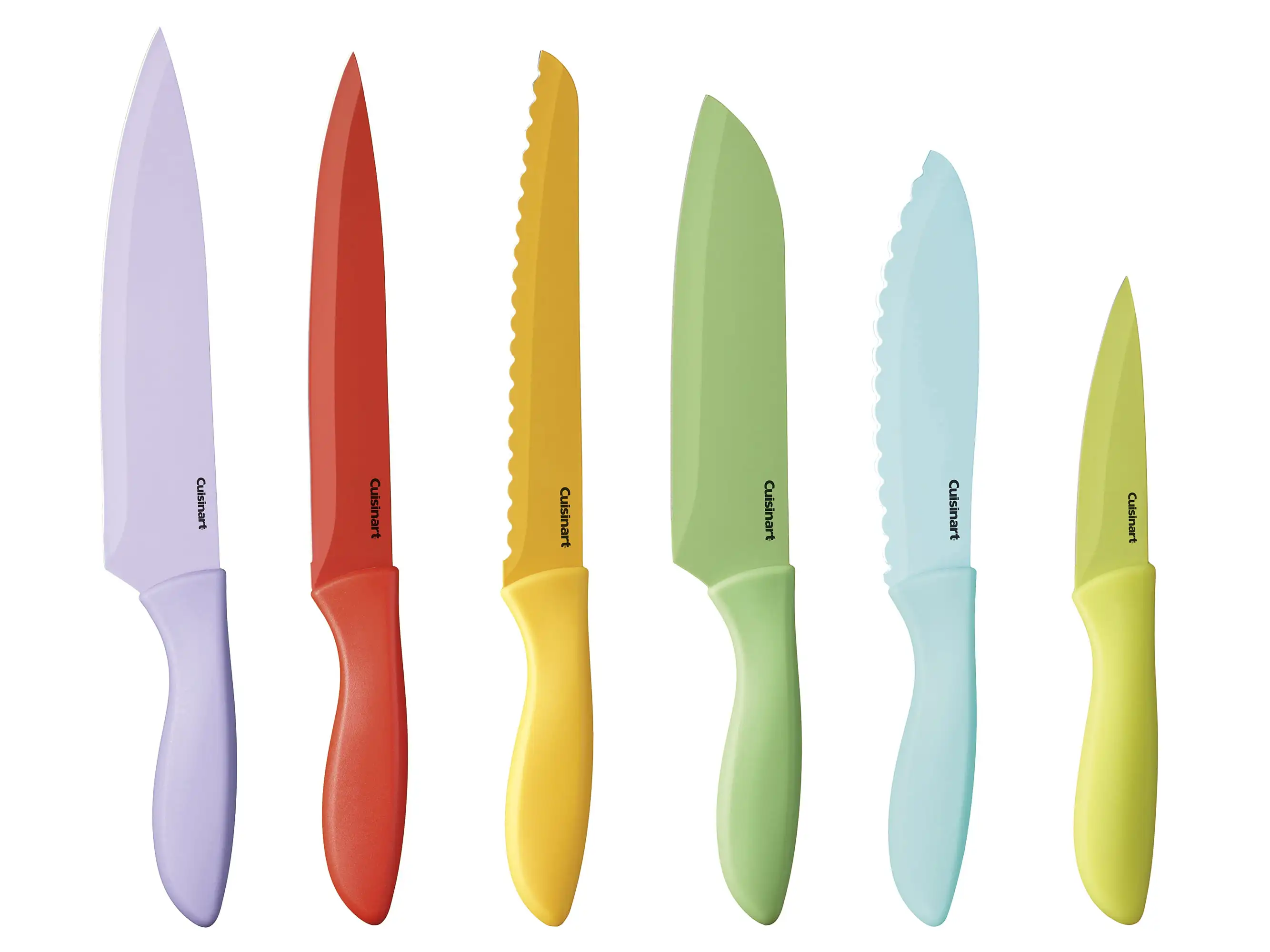 

free shipping 12Piece Ceramic Coated Color Knife Set with Blade Guards