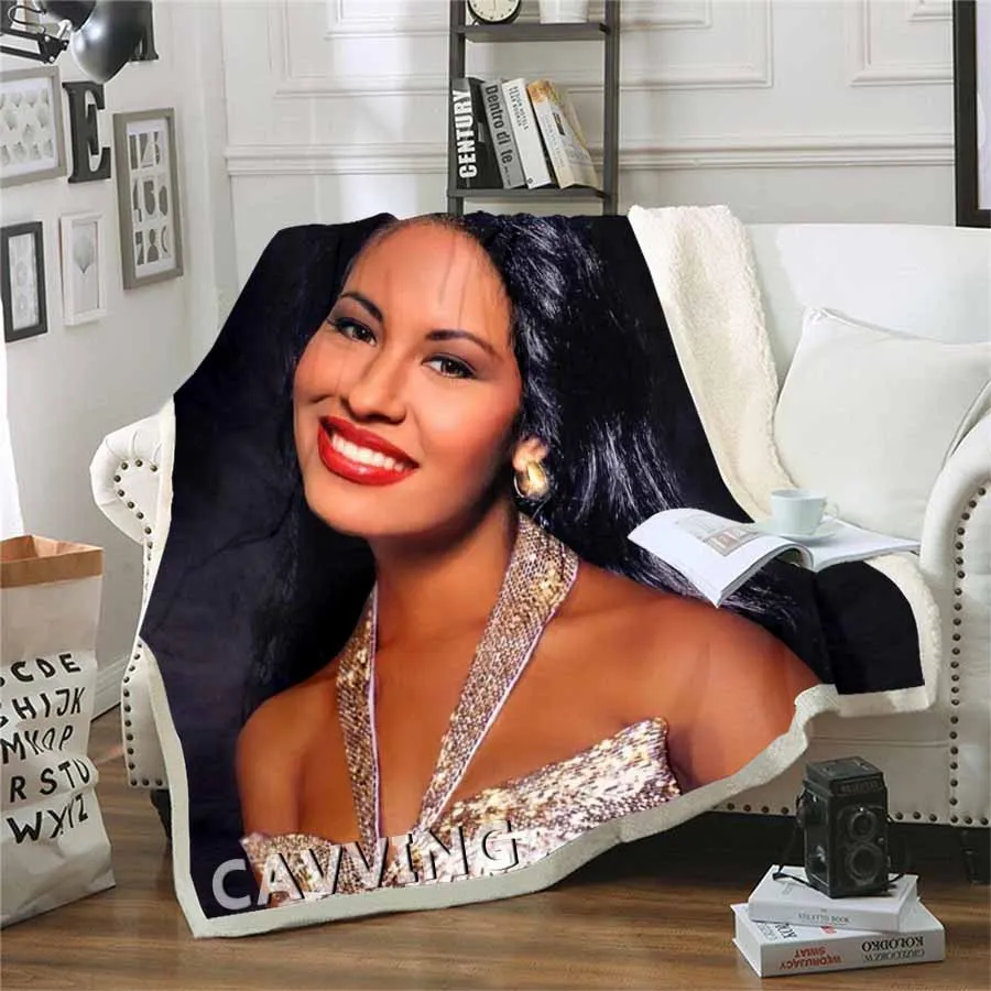 Одеяло из шерпы с 3D принтом Selena quint прямоугольный текстиль Флисовое одеяло
