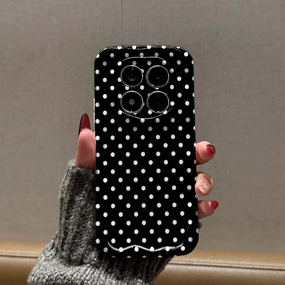 Фото Чехол для телефона Xiaomi Poco X7 X6 X5 X4 X3 M8 M7 M6 M5s F8 Pro Feilin с мультяшным рисунком в горошек, волнистый, с эффектом масляной пленки №3