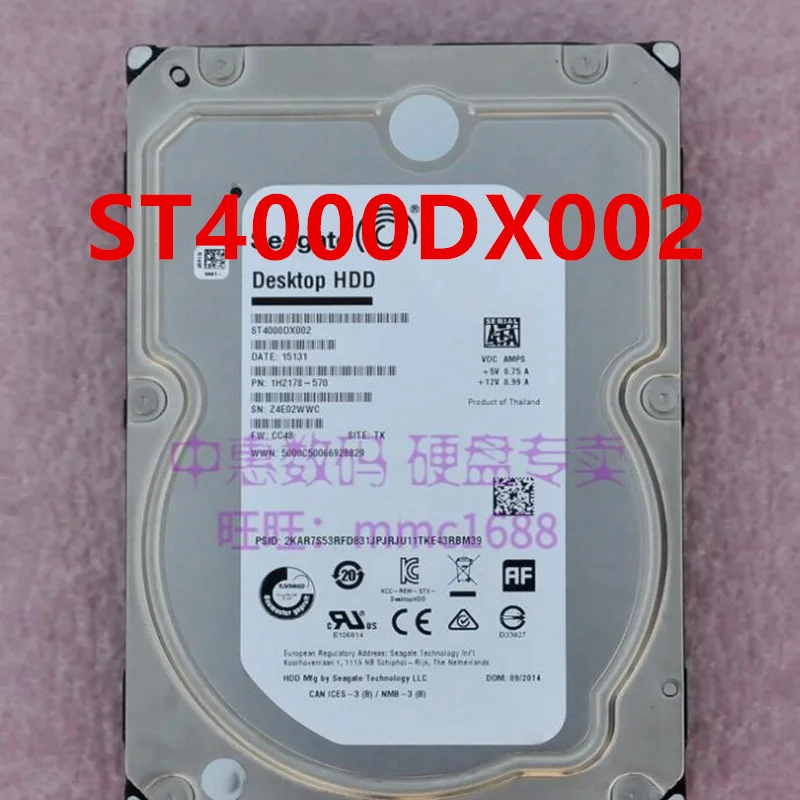 

Original 90% New Hard Disk For SEAGATE 4TB SATA 3.5" 7200RPM 64MB Desktop HDD For ST4000DX002