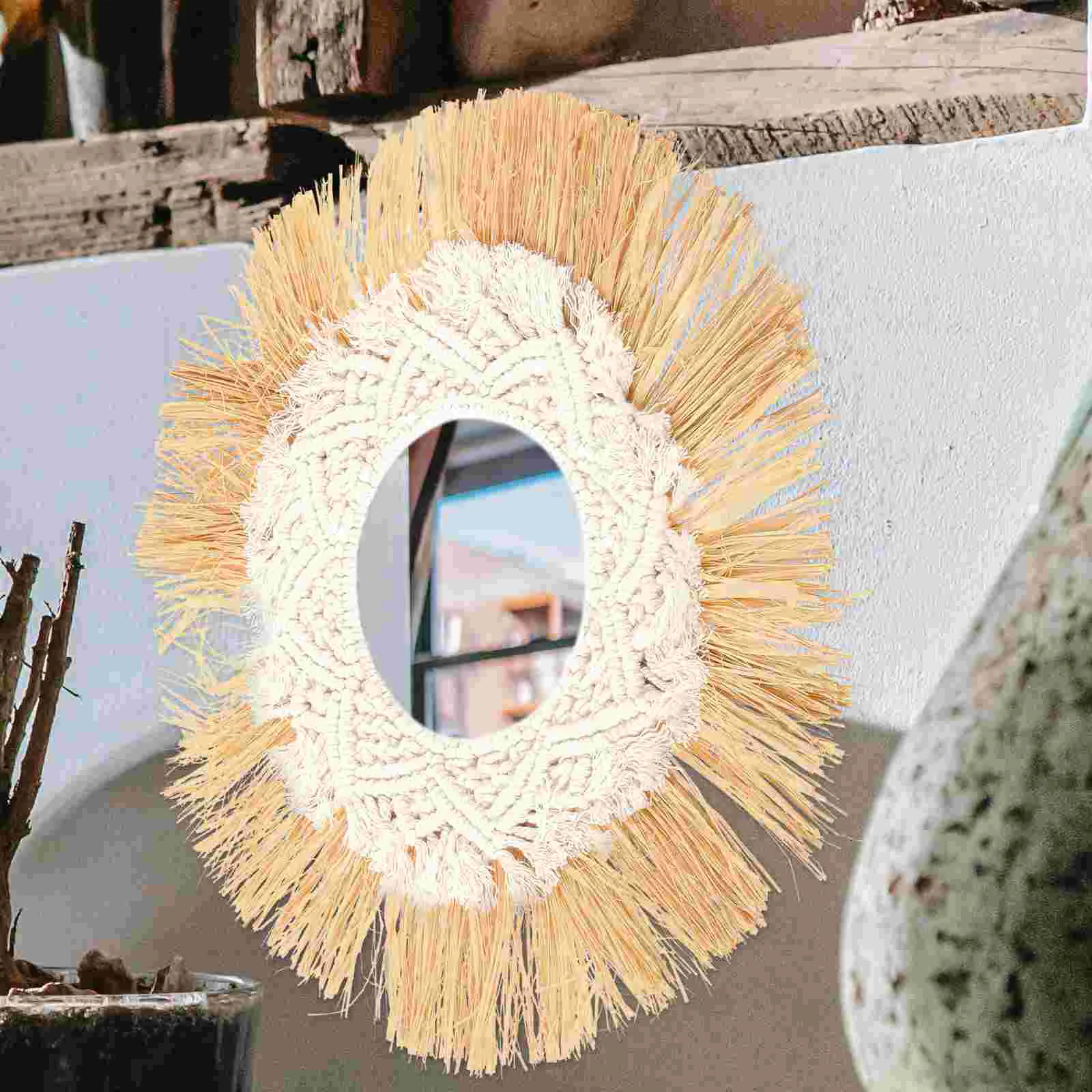 Богемный Декор для комнаты, Детские зеркала, стена для девочек, круглый декор, макраме, Mirrorwall, симпатичная уникальная богемная спальня