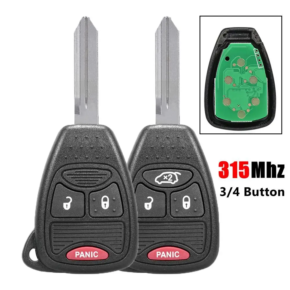

Portable Durable 315MHz 4 Buttons Remote Car Key 3 Buttons Keyless Remote Key fob
