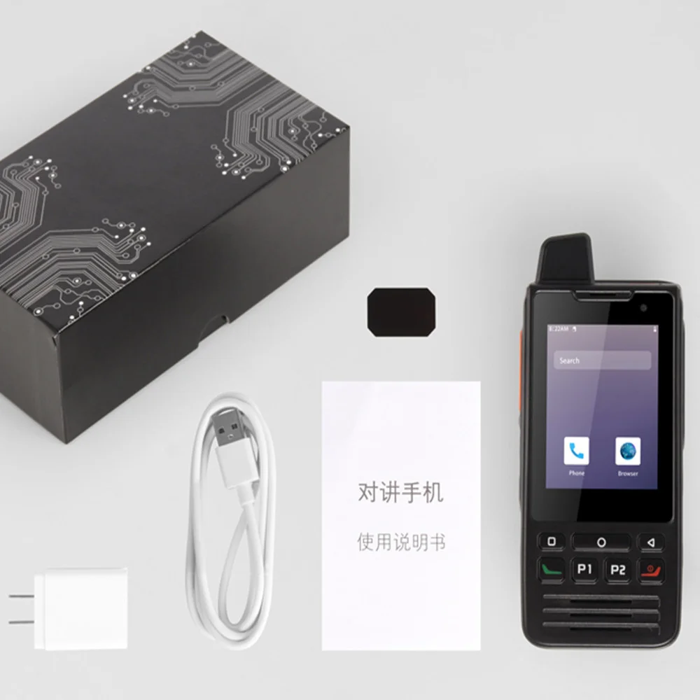 UNIWA F60 4G Zello Walkie Talkie  Moblie Phone IP68  Android 9.0 PTT With Touch Screen FM Radio GPS SOS Wifi 1GB RAM 8GB ROM