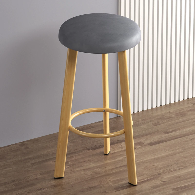 

Luxury Design Gold Dining Chairs Set Grey Modern Living Room Kitchen High Chairs Bar Waiting Nordic Soft Meubles Stool OA50DC