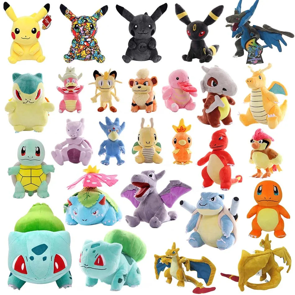 

Pokemon Plush Charmander Squirtle Pikachu Plush Bulbasaur Anime Stuffed Animal Toy Peluche Pokemon Plush Doll Gift for Kids