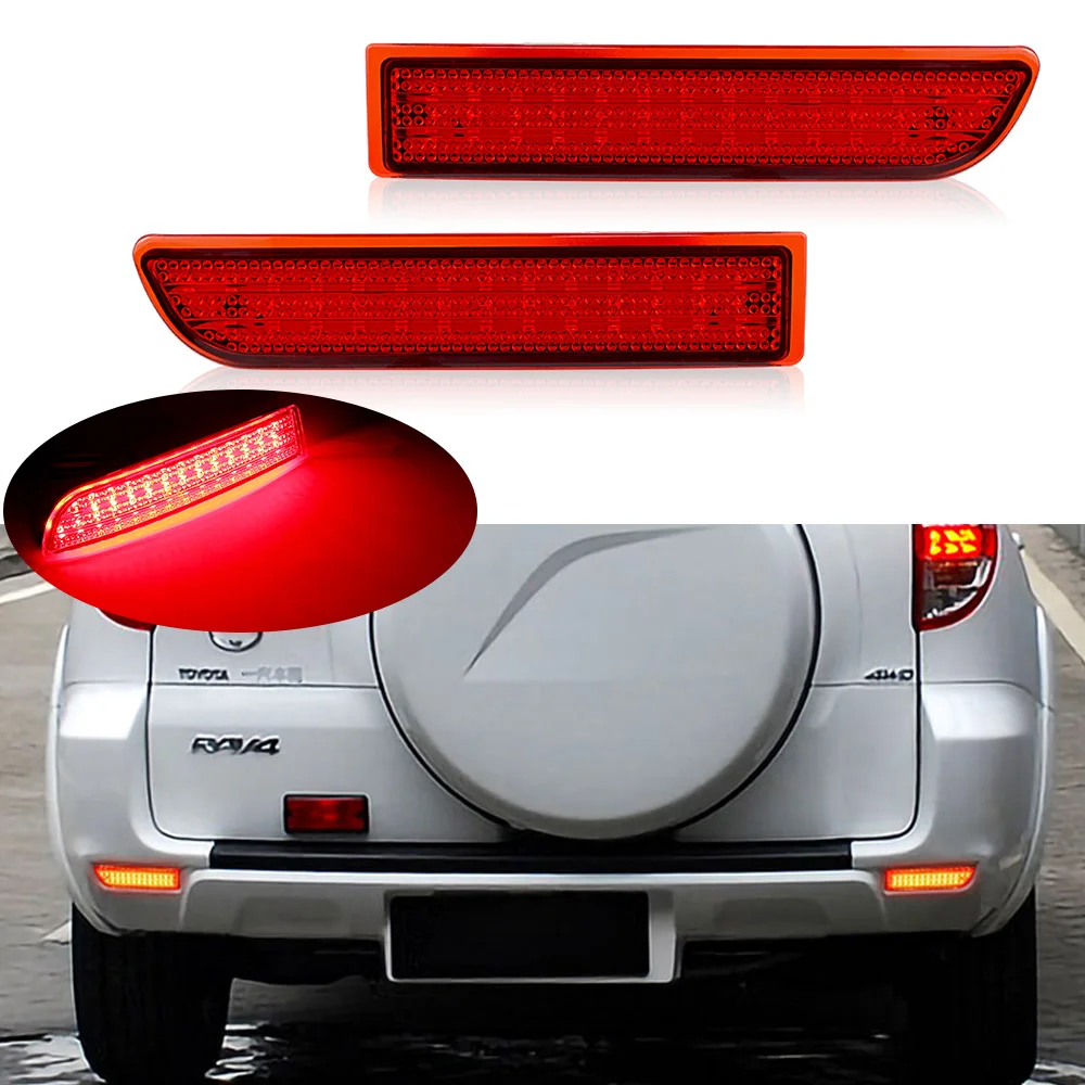 

2Pcs Car Led Tail Light Parking Brake Rear Bumper Reflector Lamp For toyota Estima 2.4 Previa 06-12,Alphard MK I,RAV4 06-12