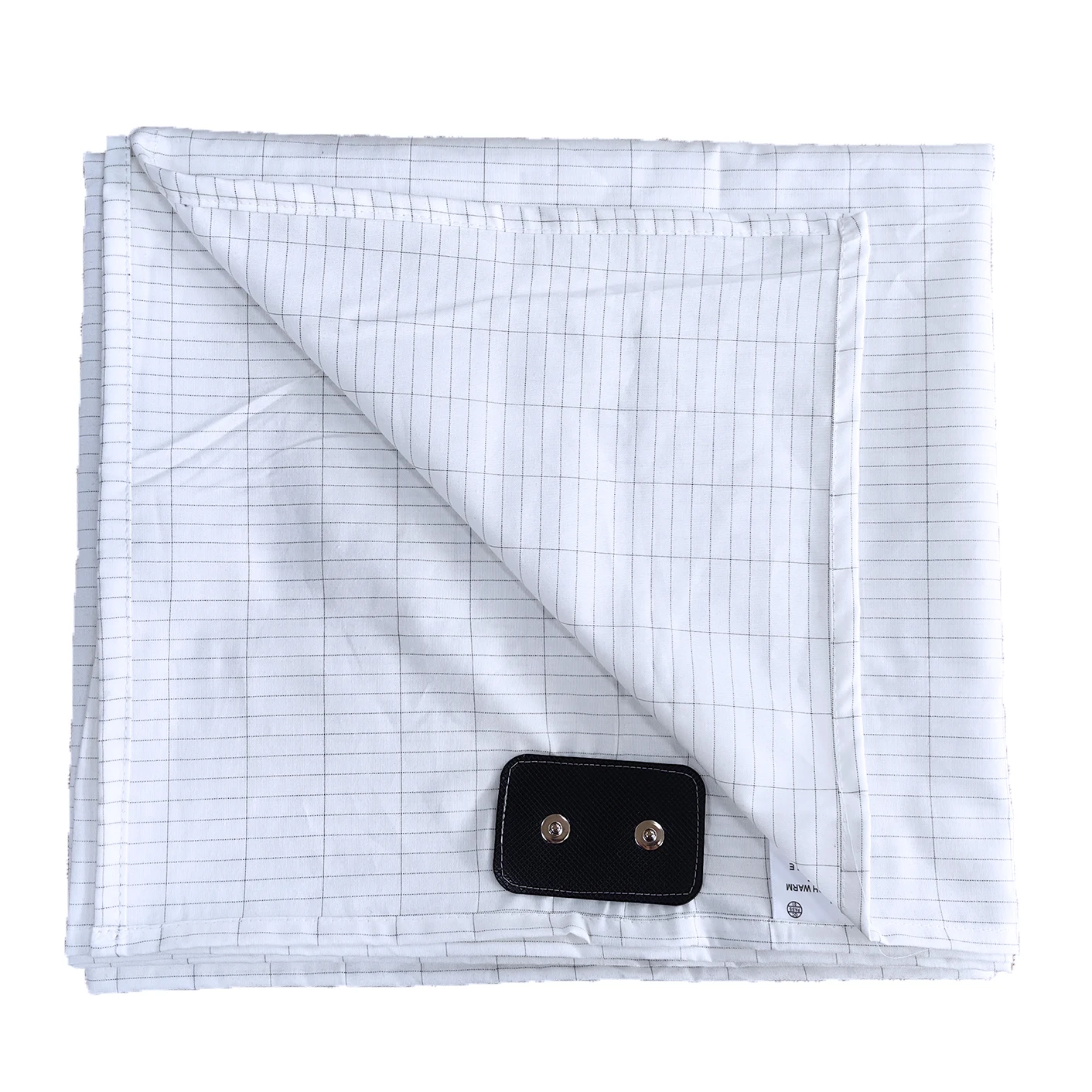 

Плоская простыня из серебра и хлопка с заземляющим шнуром