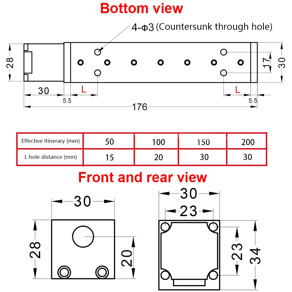 3D принтер Z Axis c-beam T8 выводной Винт OD 8 мм шаг 2 150 200 250 300 набор линейных приводов для