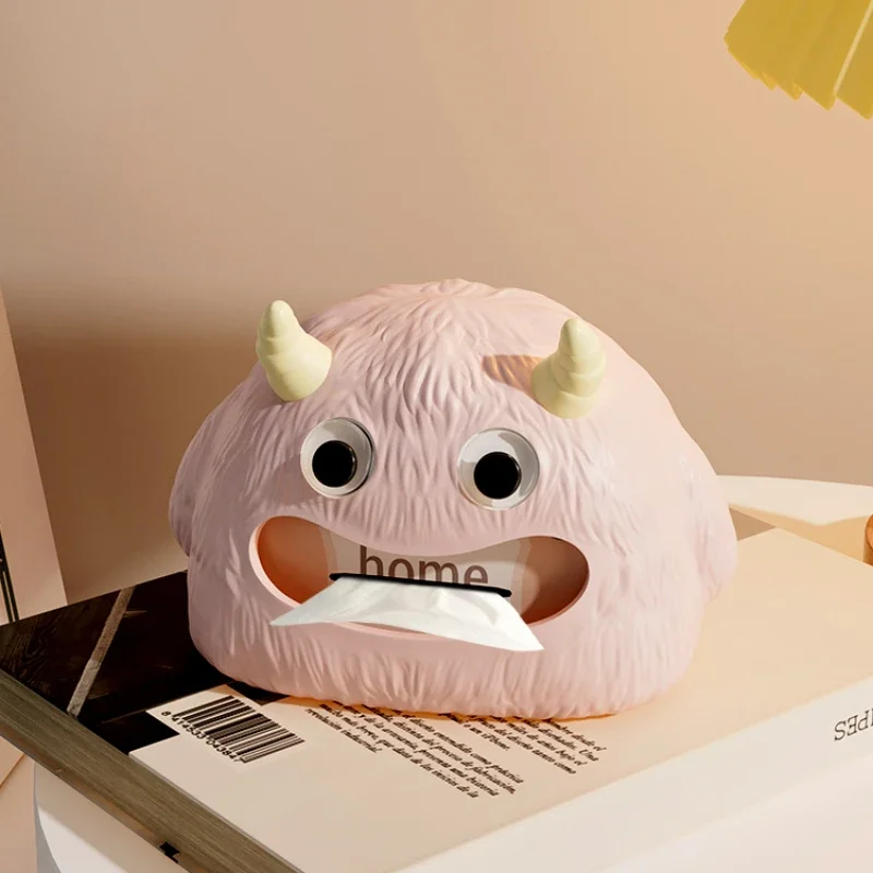 Милая маленькая коробка для салфеток в виде монстра домашний столовый стол