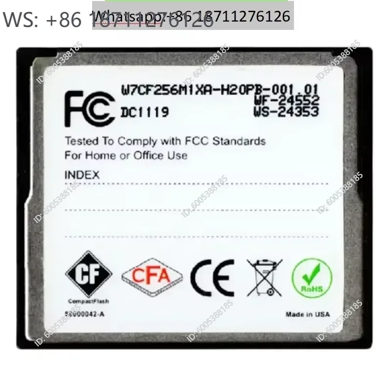Фото 1 шт. WINTEC CF 256M промышленная карта CF объемом 256 МБ для станков с ЧПУ и обрабатывающих центров. №1