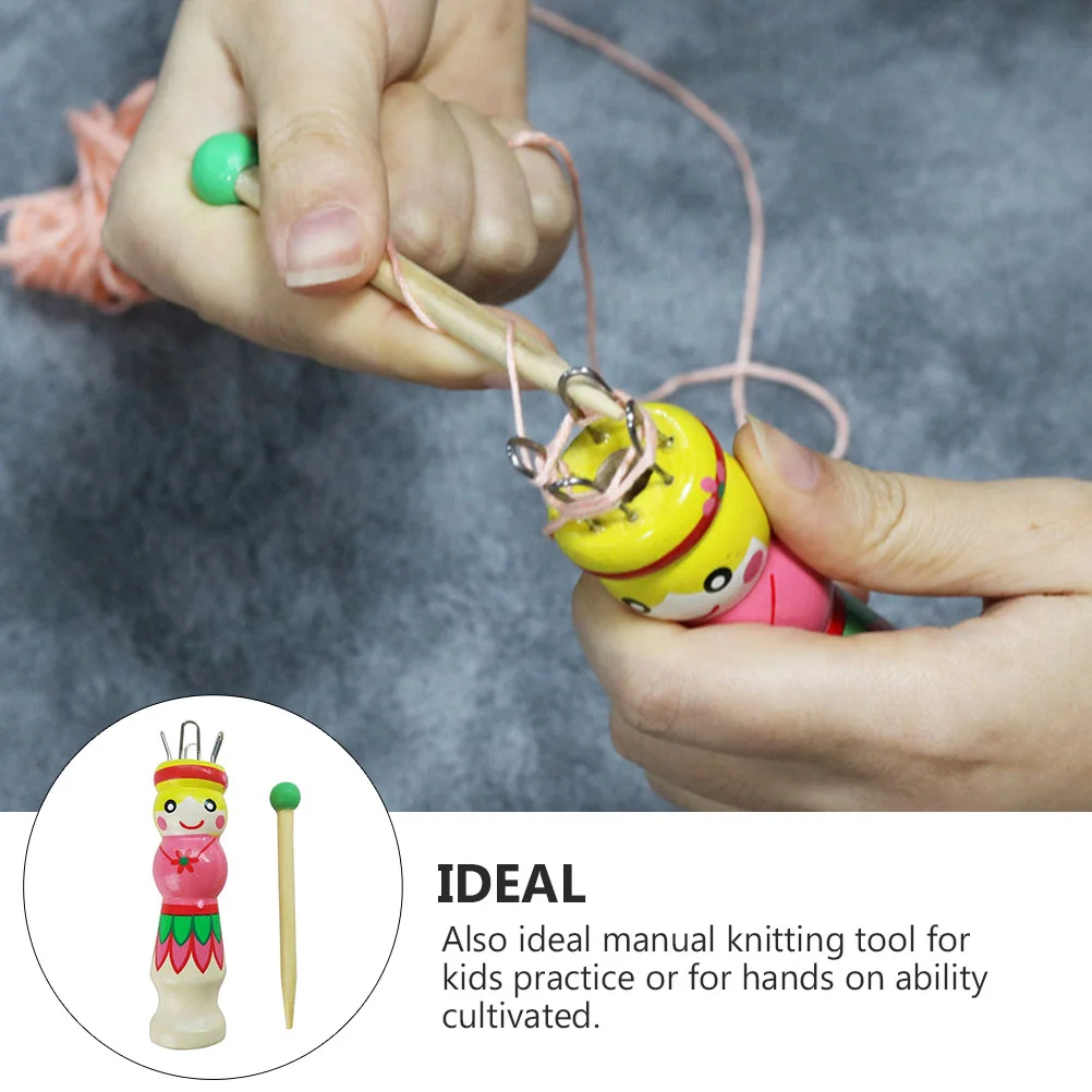 Пряжа Шерсть Вязание Деревянные игрушки Ручной инструмент Детский красочный