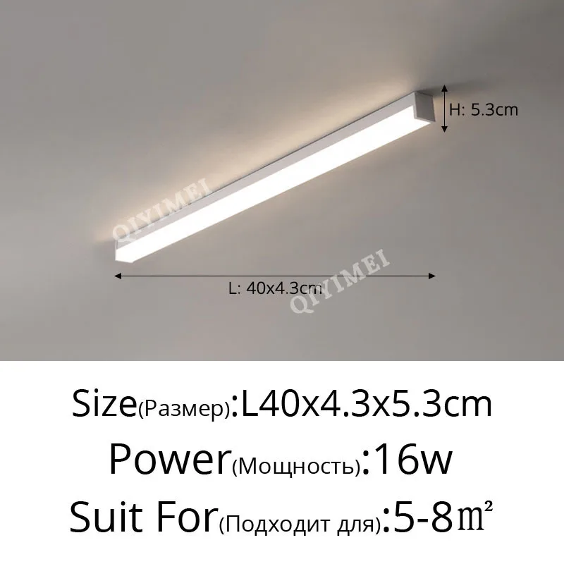 

Современный потолочный светильник для балкона, длинная полоса, светодиодный светильник для прохода, спальни, столовой, острова, кухни, потолочная люстра для гостиной