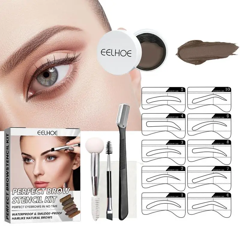 

Eye Brow Stencil Kit Women's Eyebrow Stencil Set Long-Wearing Eyebrow Shaping Tool For Parties Proms Travel And Other Occasions