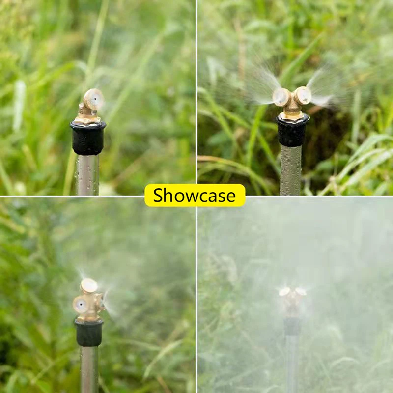 

1/2" Male Thread Copper Misting Sprinkler Garden Agriculture Irrigation System Brass Atomizing Sprayer 1/2/3/4Holes Garden Tools