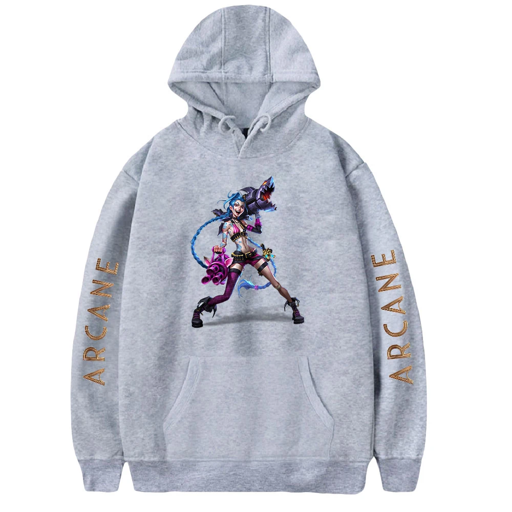 

Пуловер Arcane Jinx 2021, модная Толстовка Merch для мужчин и женщин, стиль Харадзюку, Свитшот в стиле хип-хоп, одежда для любителей игр на весну и осен...